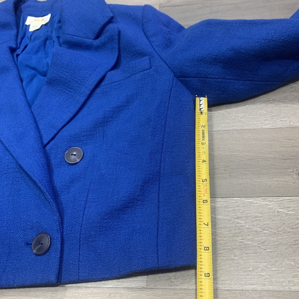 Anthropologie Womens Mare Mare Crop Double Breasted Royal Blue- Size MP (PETITE) - Picture 8 of 10